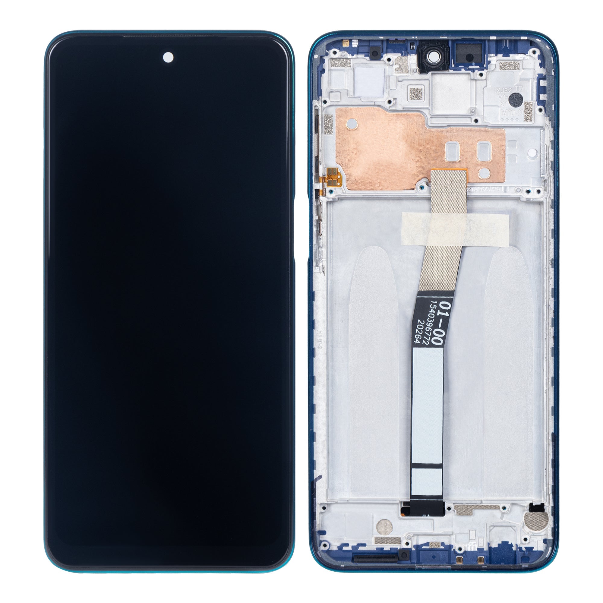 Ecrã e Digitalizador Xiaomi Redmi Note 10 Lite com Moldura Aurora Blue OEM