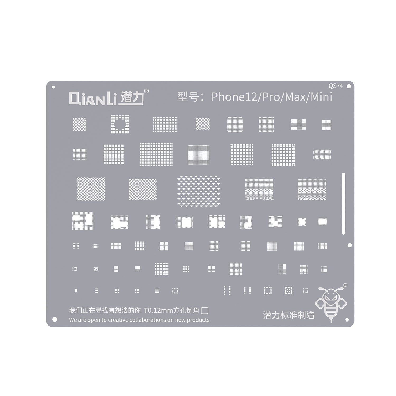 QIANLI Bumblebee Stencil QS74 For Apple iPhone 12 Series