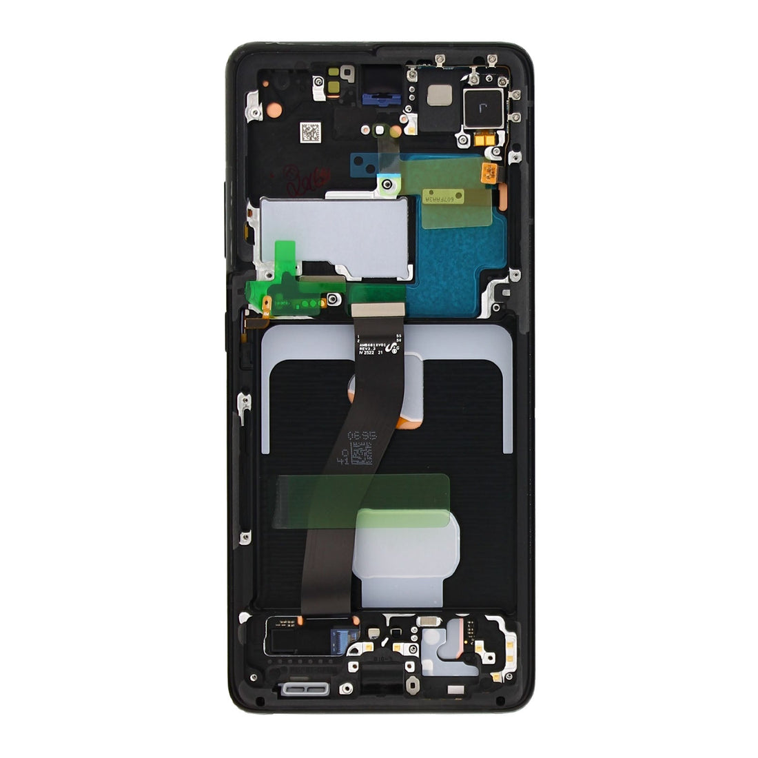 Samsung Galaxy S21 Ultra 5G G998B Display And Digitizer With Frame Phantom Black Service Pack