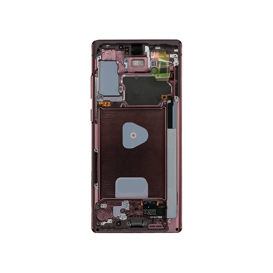 شاشة عرض و محول رقمي (ديجتايزر) لهاتف سامسونج جالاكسي نوت 20 N980F و نوت 20 5G N981B مع إطار، لون برونزي ميستيك، حزمة خدمة