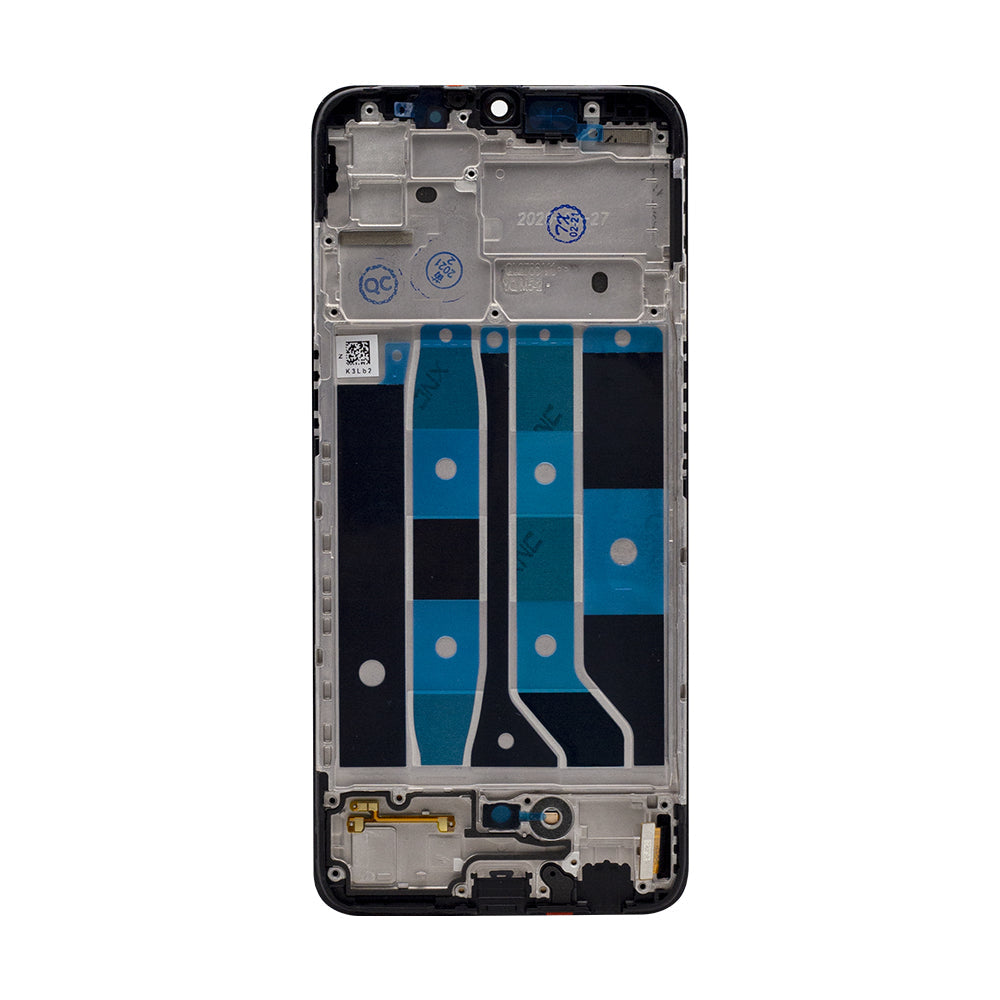 Ecrã e Digitalizador com Armação Preto Cósmico OEM para Oppo F17