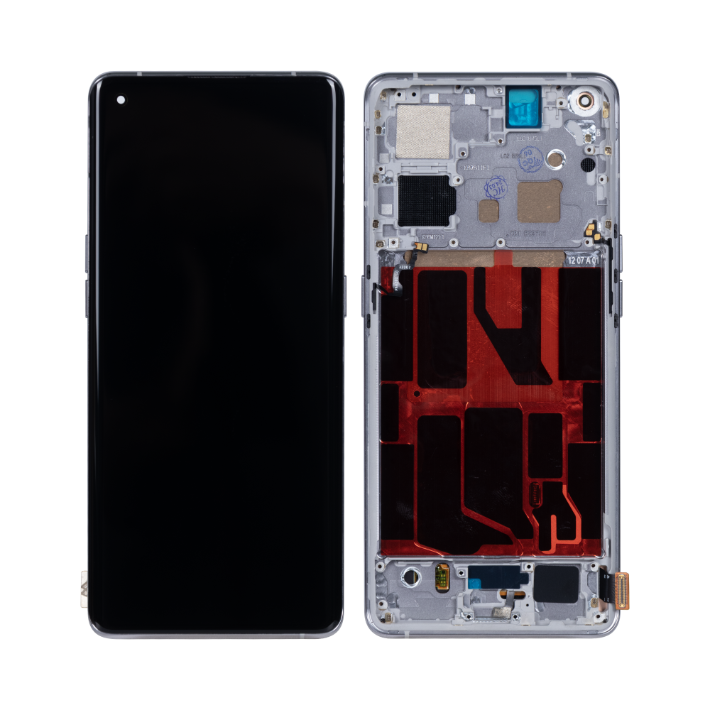 Ecrã e Digitalizador Oppo Find X5 com Aro Branco OEM