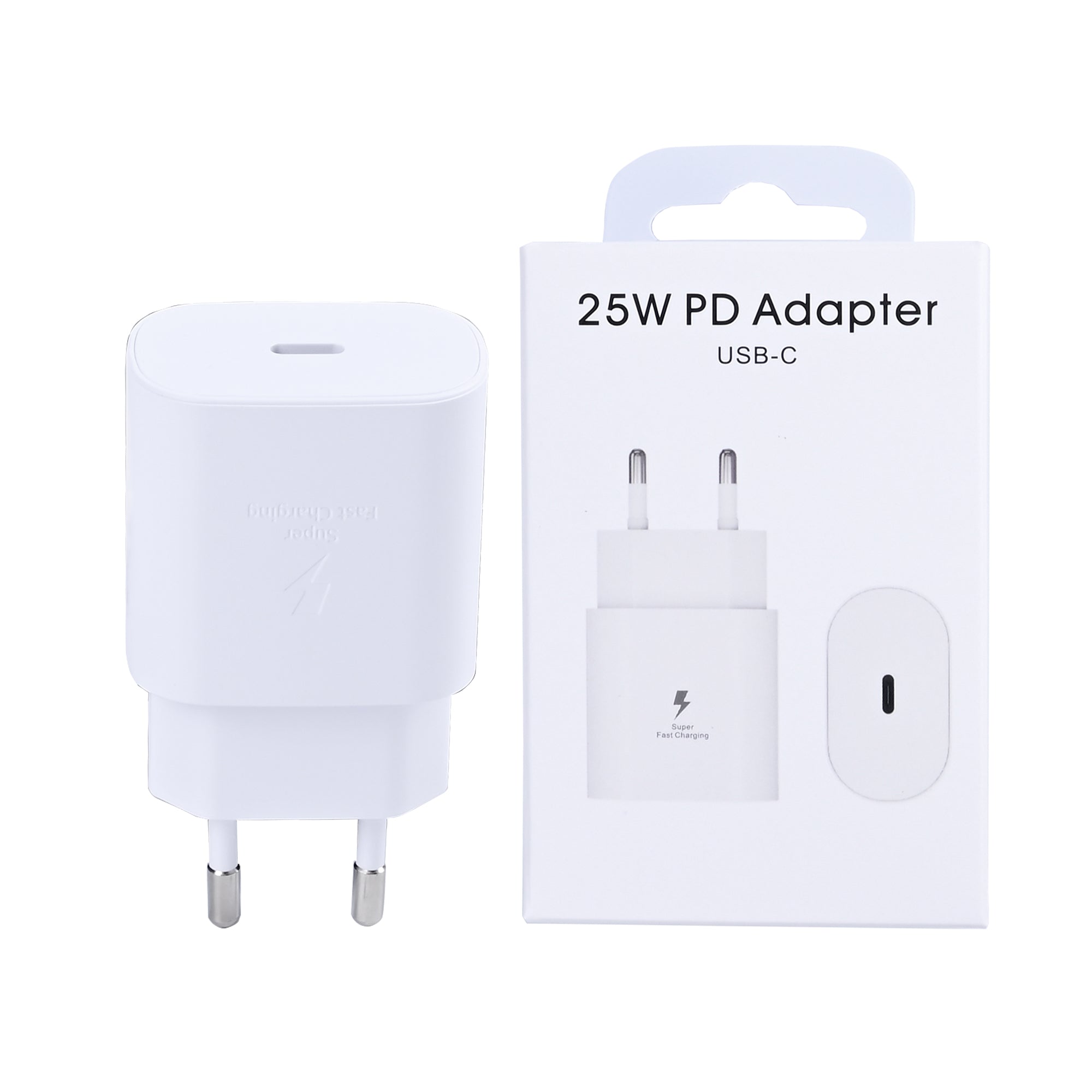 محول USB-C PD EP-TA800NW بقوة 25 واط، أبيض، علبة بيع بالتجزئة