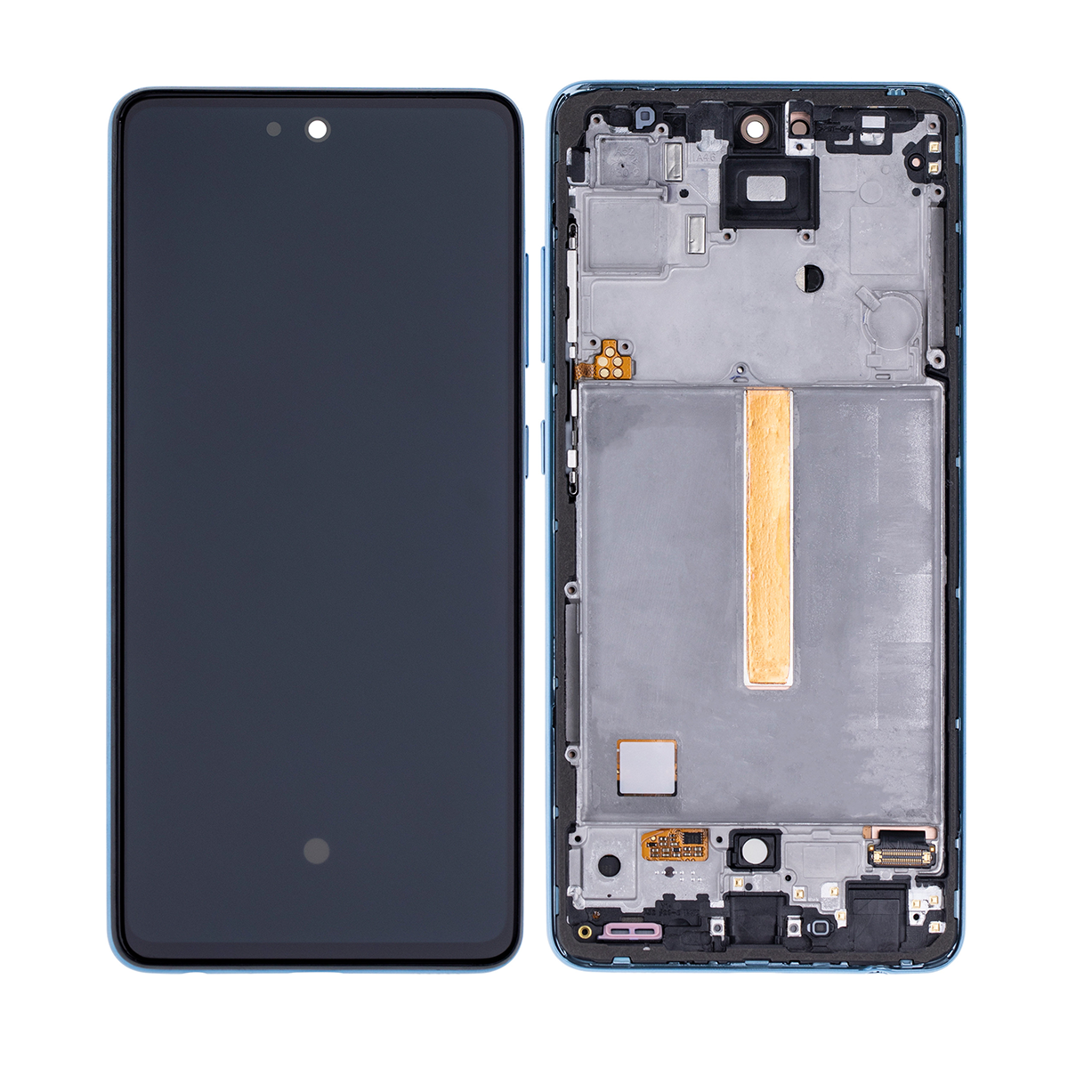 Samsung Galaxy A52 A525F. A52 5G A526B Display And Digitizer With Frame Awesome Blue Service Pack