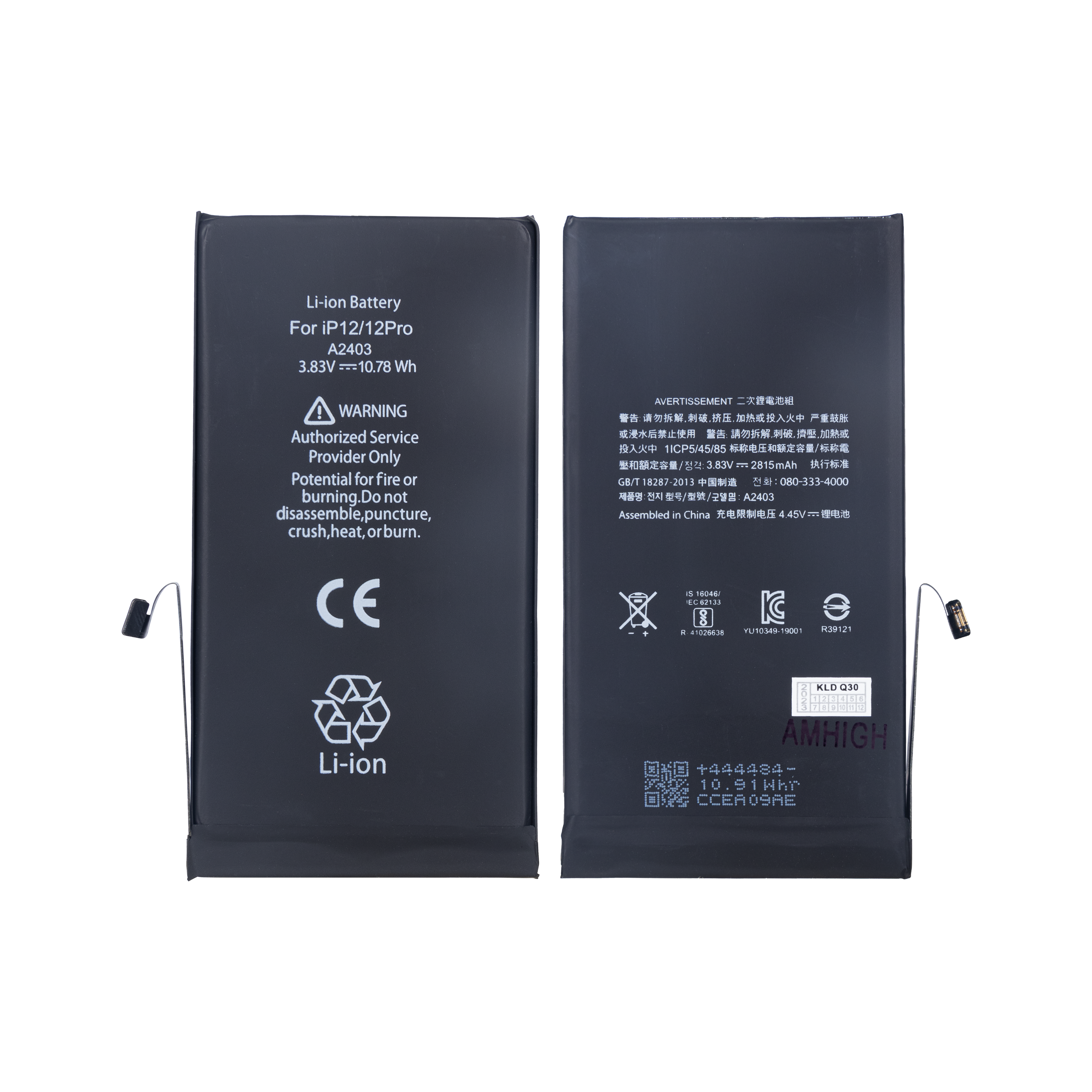 Para bateria de iPhone 12, 12 Pro com chip TI OEM