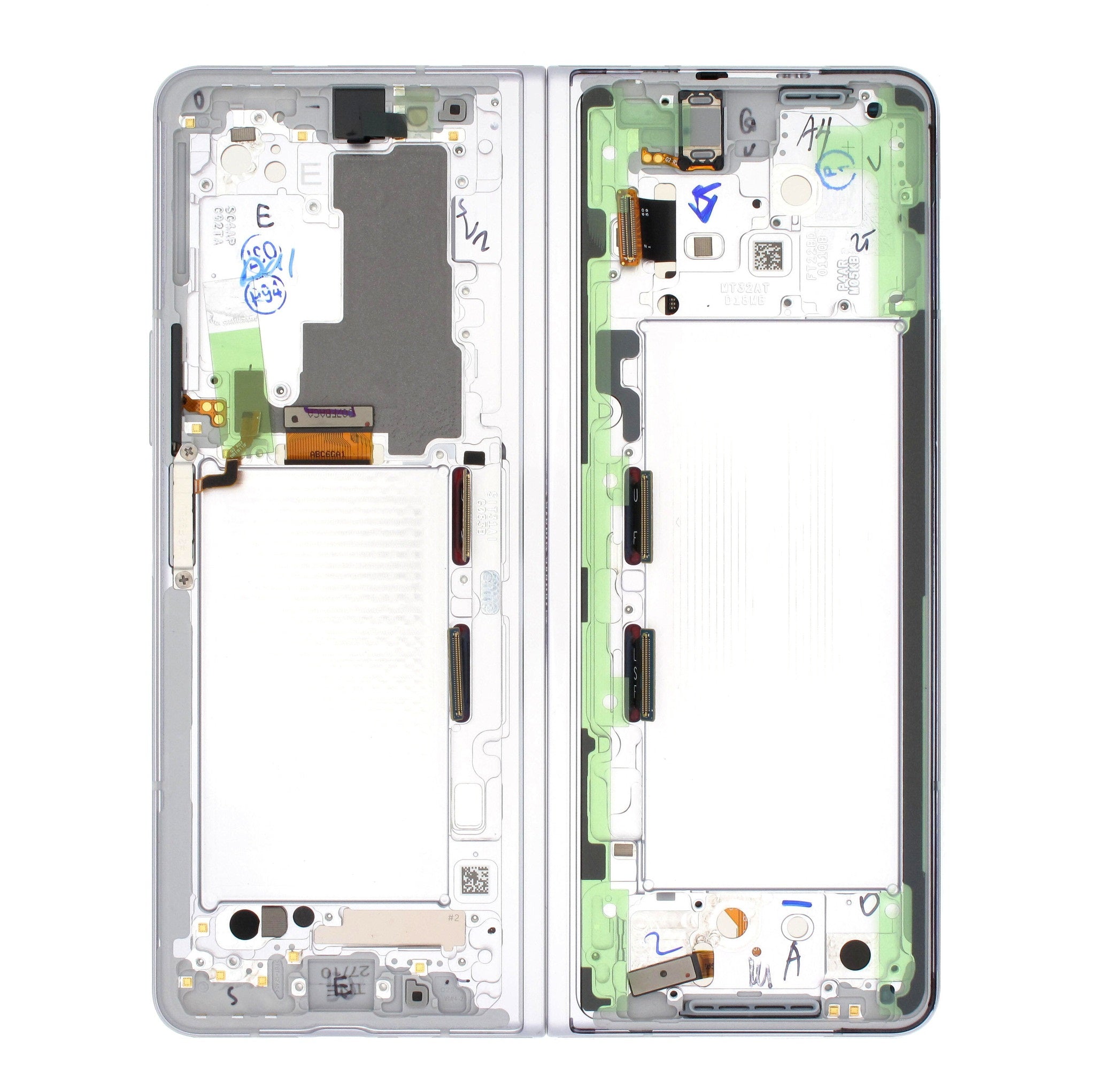 Samsung Galaxy Z Fold3 F926B Main Display And Digitizer With Frame Phantom Silver Service Pack