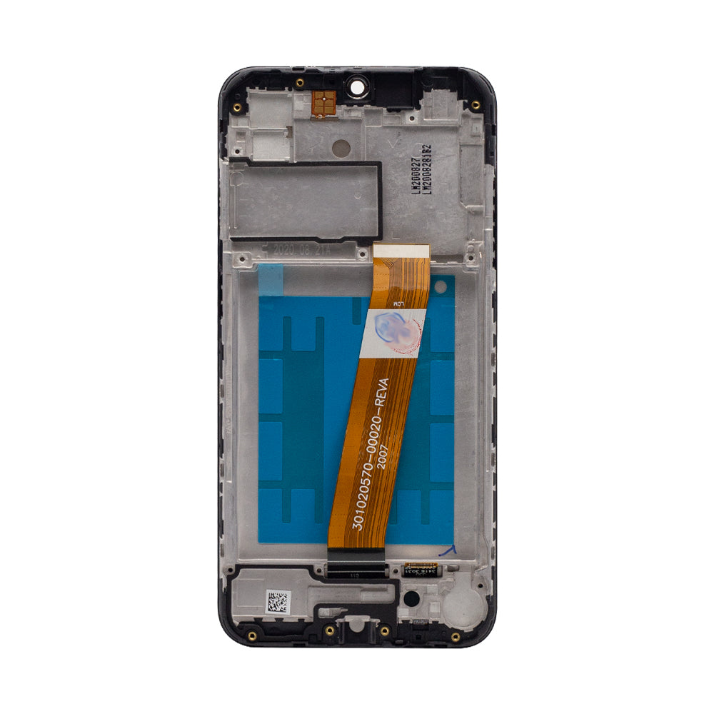 شاشة Samsung Galaxy A01 A015F وديجتايزر مع إطار - أسود - حزمة خدمة