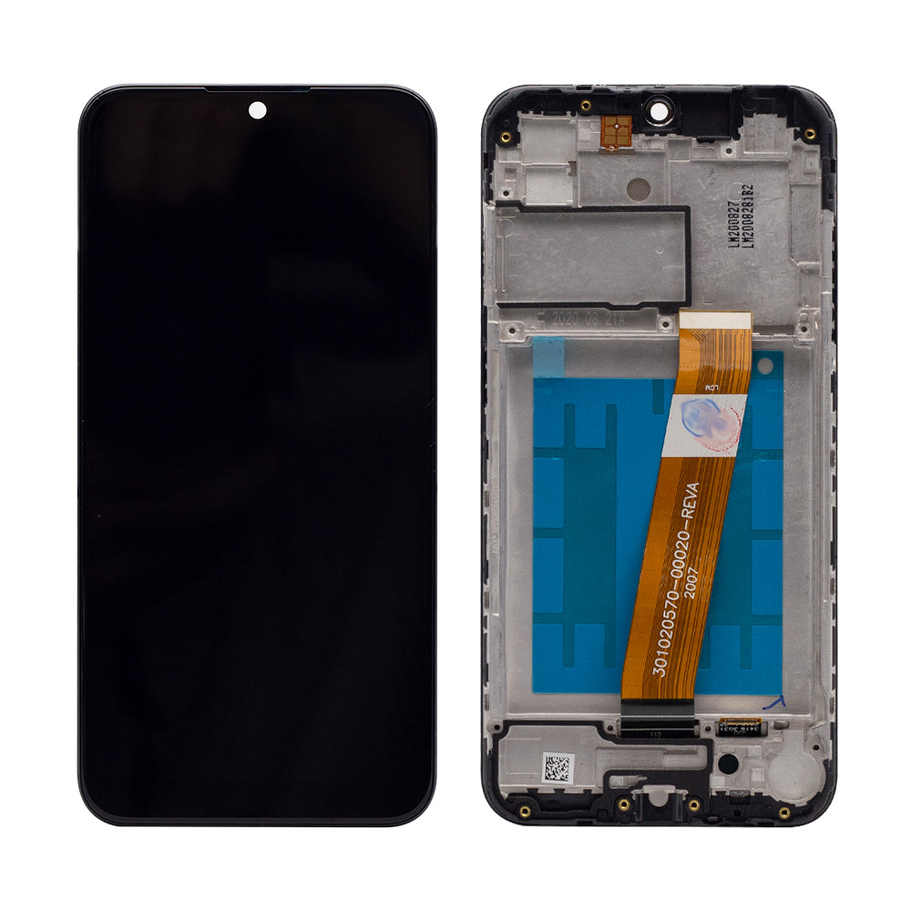 Samsung Galaxy A01 A015F Ecrã e Digitalizador com Aro Preto Service Pack