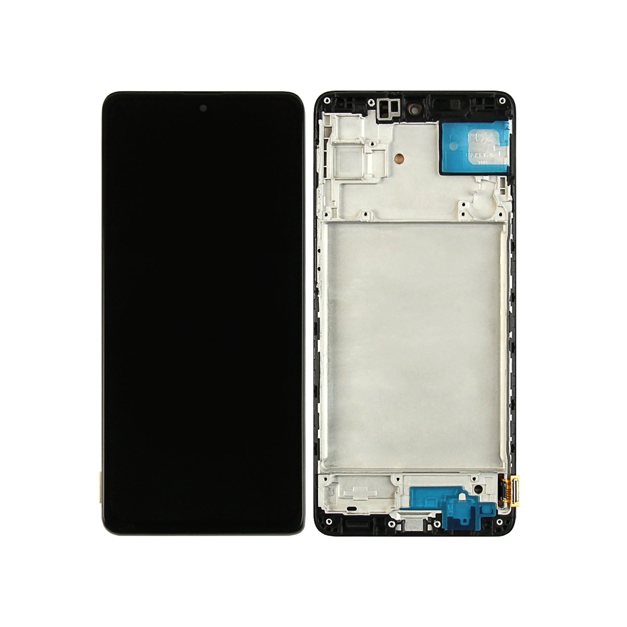 Ecrã e Digitalizador Samsung Galaxy M62 M625F com Moldura Preto Hard-OLED