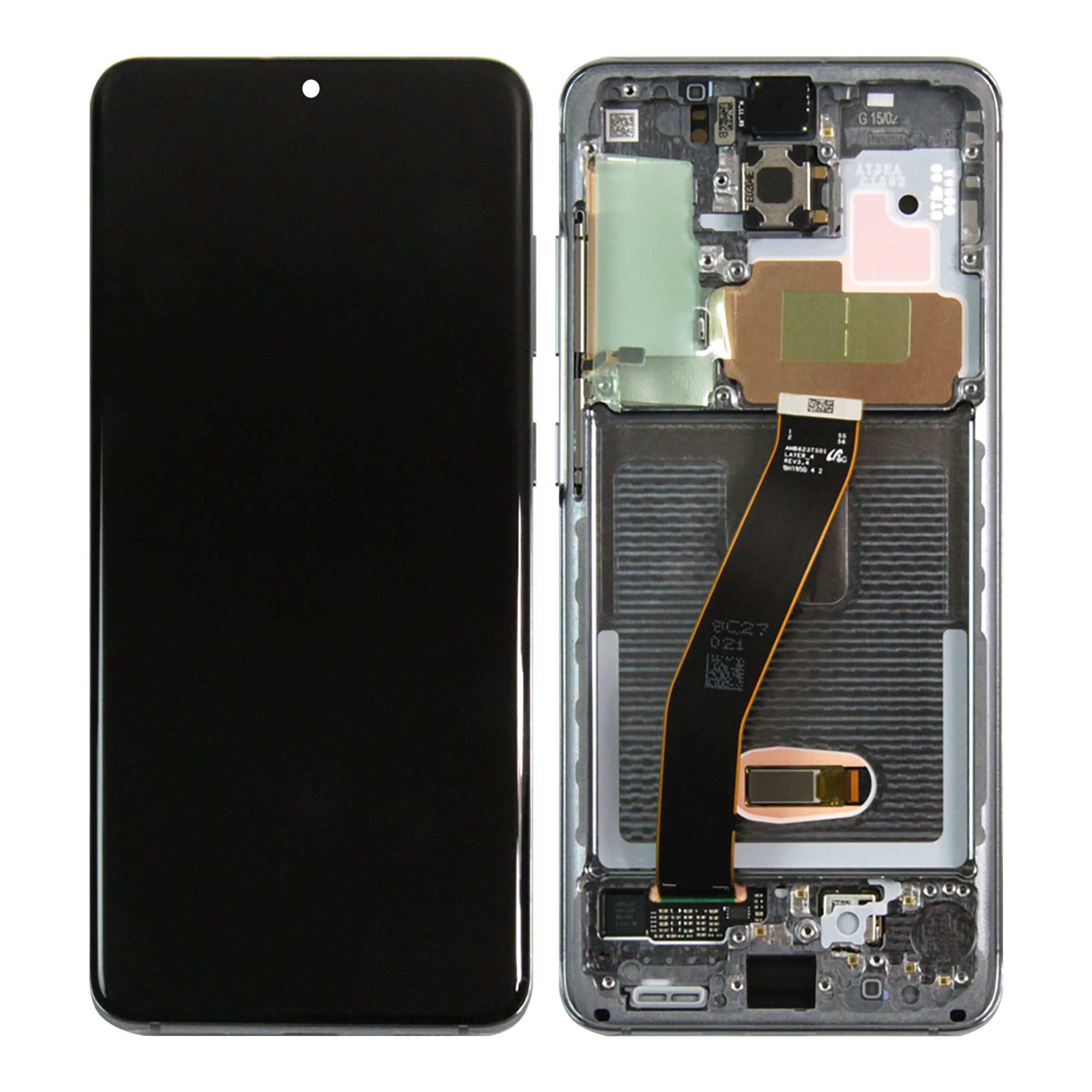 Samsung Galaxy S20 G980F. S20 5G G981F Display And Digitizer With Frame Cosmic Grey Service Pack
