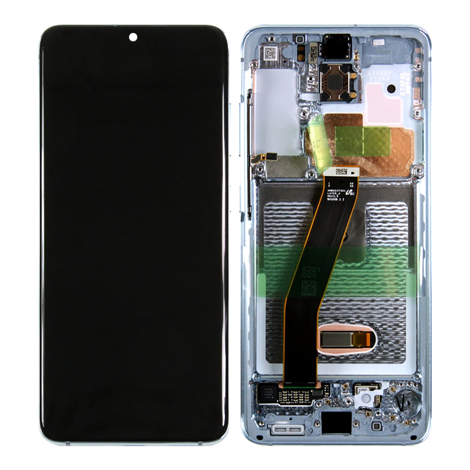 Samsung Galaxy S20 G980F. S20 5G G981F Display And Digitizer With Frame Cloud Blue Service Pack