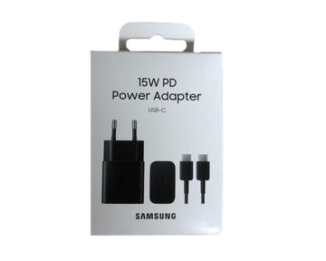 Samsung Fast Charger USB-C With Cable 100cm 15W Black Original Retail Box