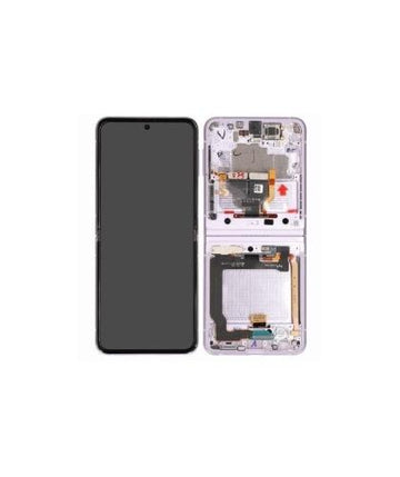 Samsung Galaxy Z Flip3 F711B Main Display And Digitizer With Frame Lavender Service Pack