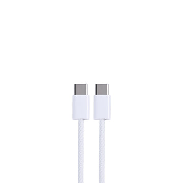 لكابل Apple iPhone 15. 16. 17 Series USB-C إلى USB-C المنسوج 100 سم 60 واط أبيض بالجملة