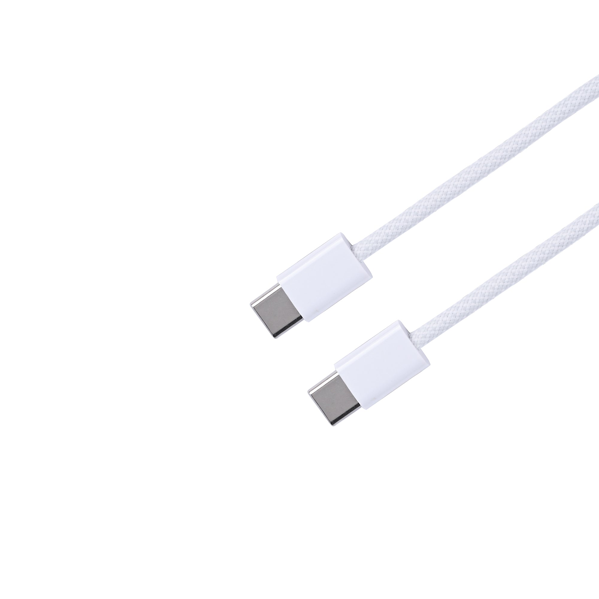 لكابل Apple iPhone 15. 16. 17 Series USB-C إلى USB-C المنسوج 100 سم 60 واط أبيض بالجملة