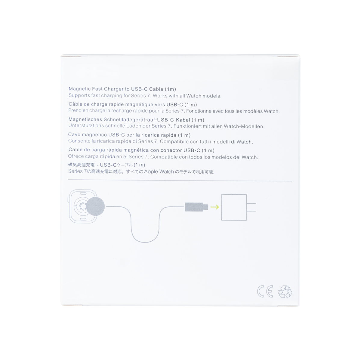 For Apple Watch Series Magnetic Charger To USB-C Cable 100cm White Retail Box