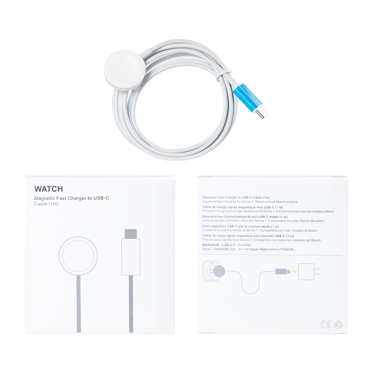 For Apple Watch Series Magnetic Charger To USB-C Cable 100cm White Retail Box