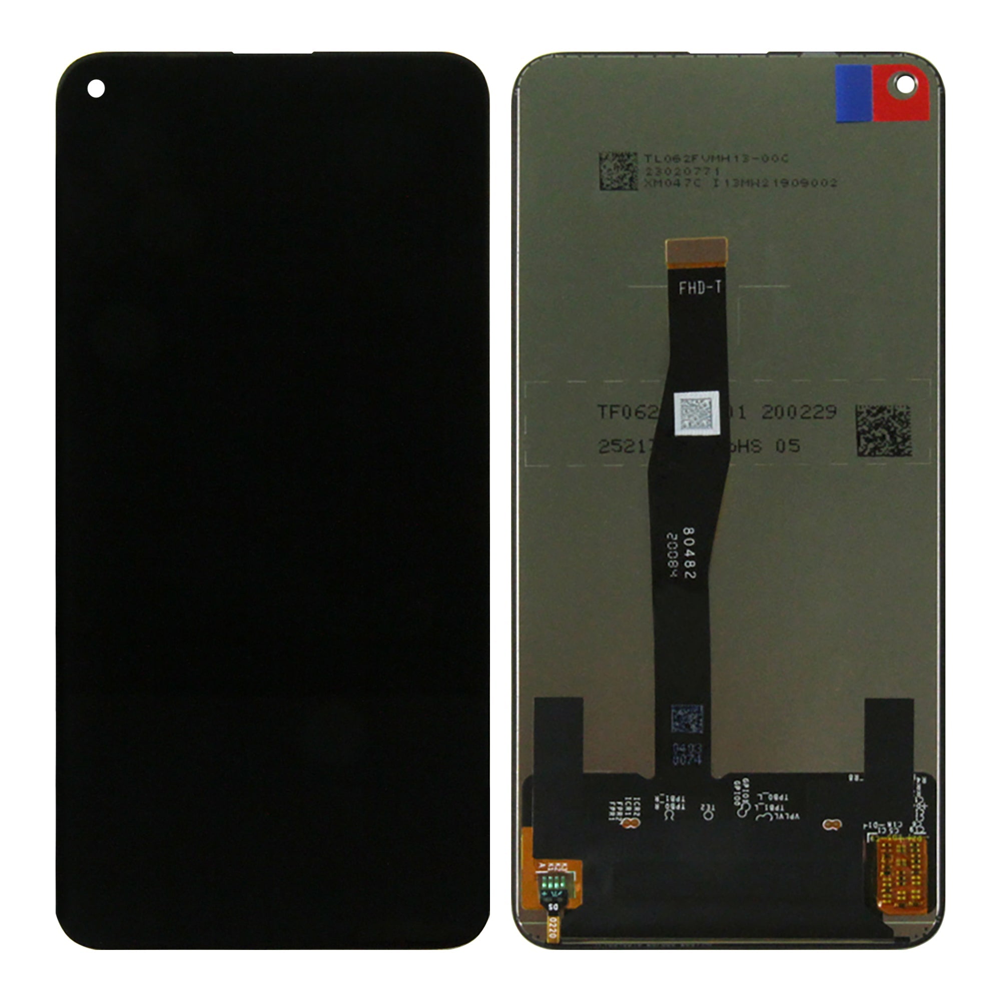 Huawei Nova 5T Ecrã e Digitalizador Sem Aro Preto OEM