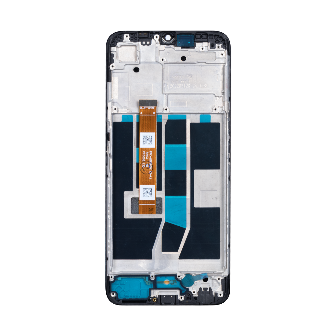 Oppo A16. A16S Display And Digitizer With Frame Black OEM