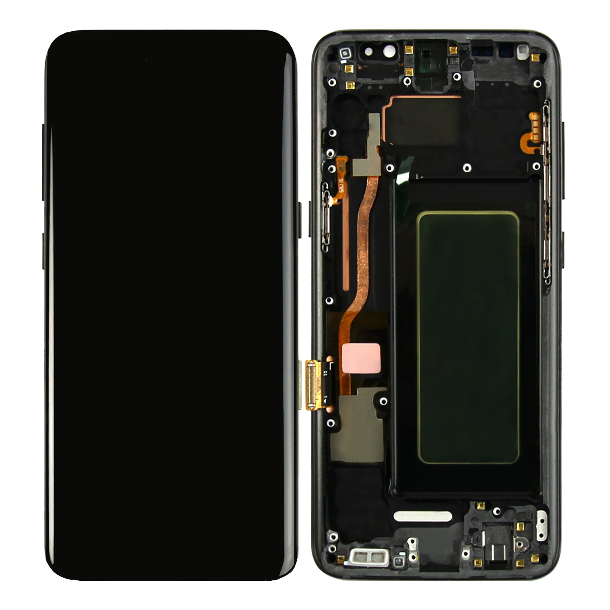 Ecrã e Digitalizador Samsung Galaxy S8 G950F com Moldura Preto Recondicionado