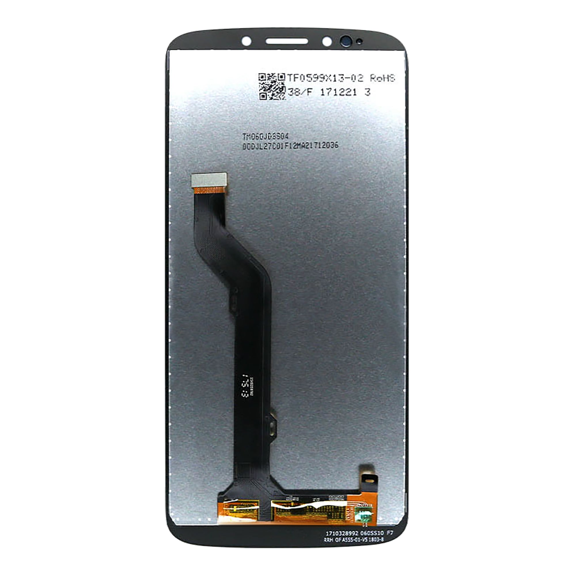 Ecrã e Digitalizador Motorola Moto E5 Plus Sem Aro Preto OEM