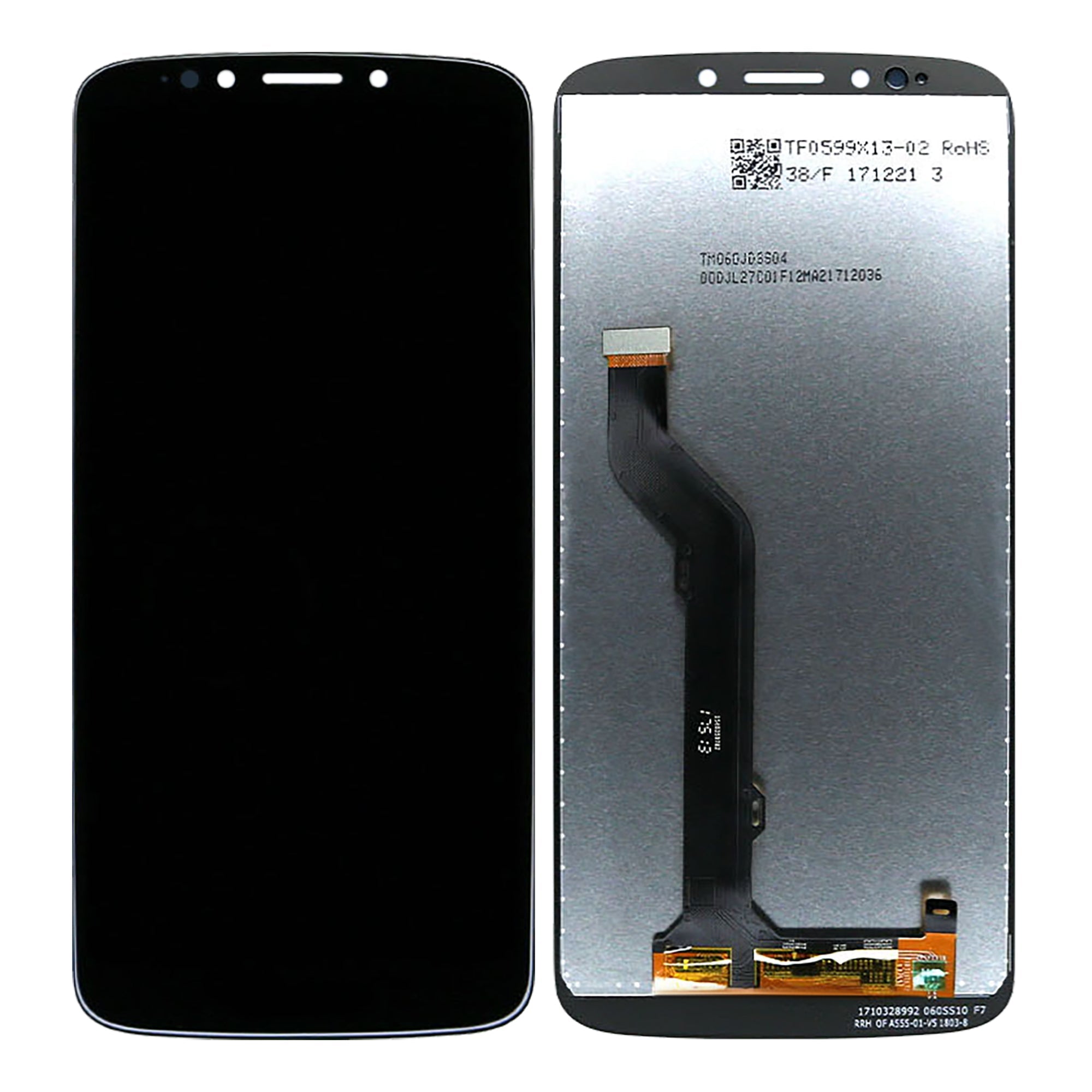 Ecrã e Digitalizador Motorola Moto E5 Plus Sem Aro Preto OEM