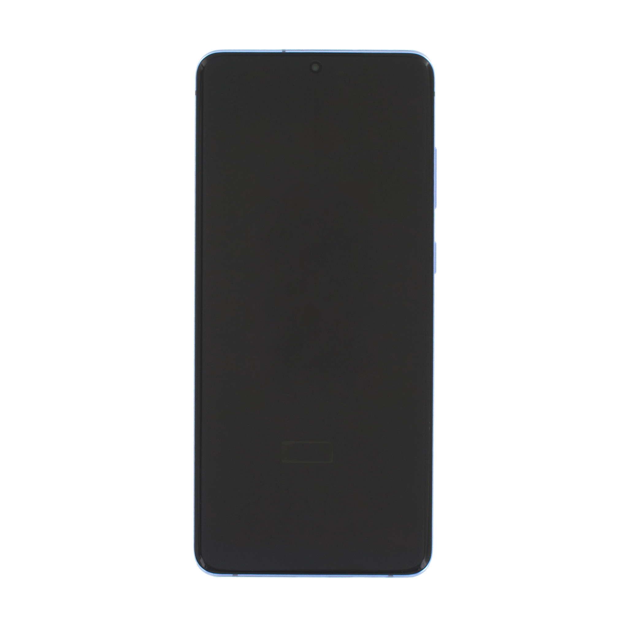 شاشة وهيكل محول رقمي (ديجتايزر) كامل لهاتف Samsung Galaxy S20 G980F و S20 5G G981F بدون كاميرا - أزرق غامق (Cloud Blue)