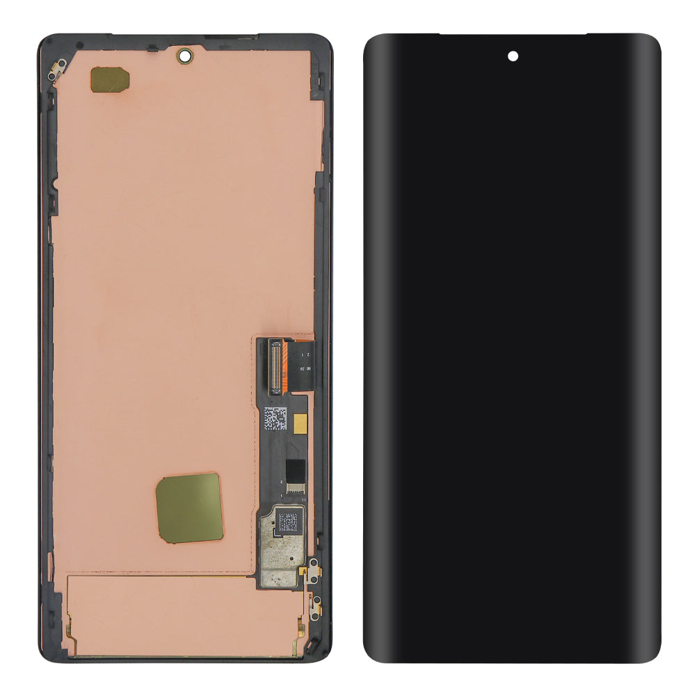 Google Pixel 7 Pro Display And Digitizer With Frame Black Service Pack