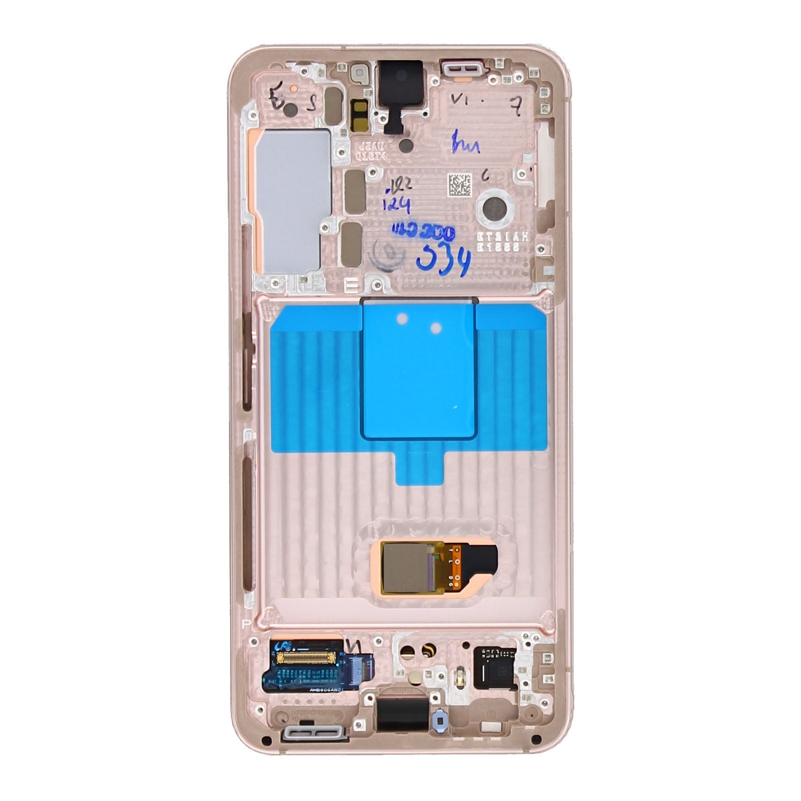 Samsung Galaxy S22 S901B Display And Digitizer With Frame Pink Gold Service Pack