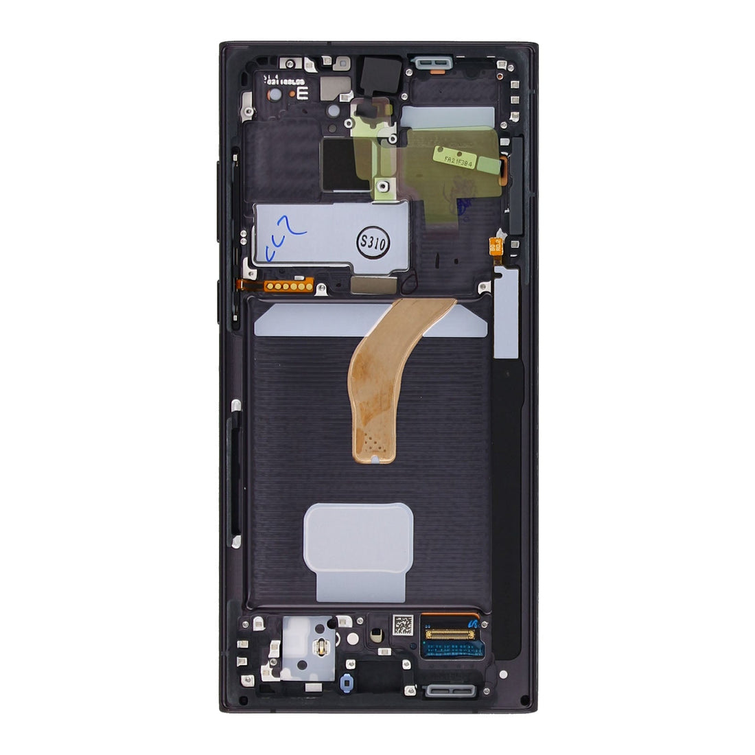 Samsung Galaxy S22 Ultra S908B Display And Digitizer With Frame Phantom Black Service Pack