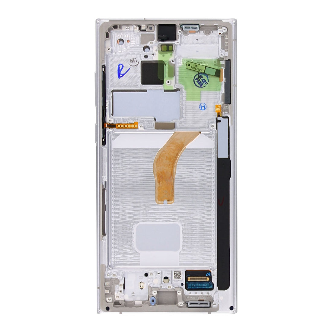 Samsung Galaxy S22 Ultra S908B Display And Digitizer With Frame Phantom White Service Pack