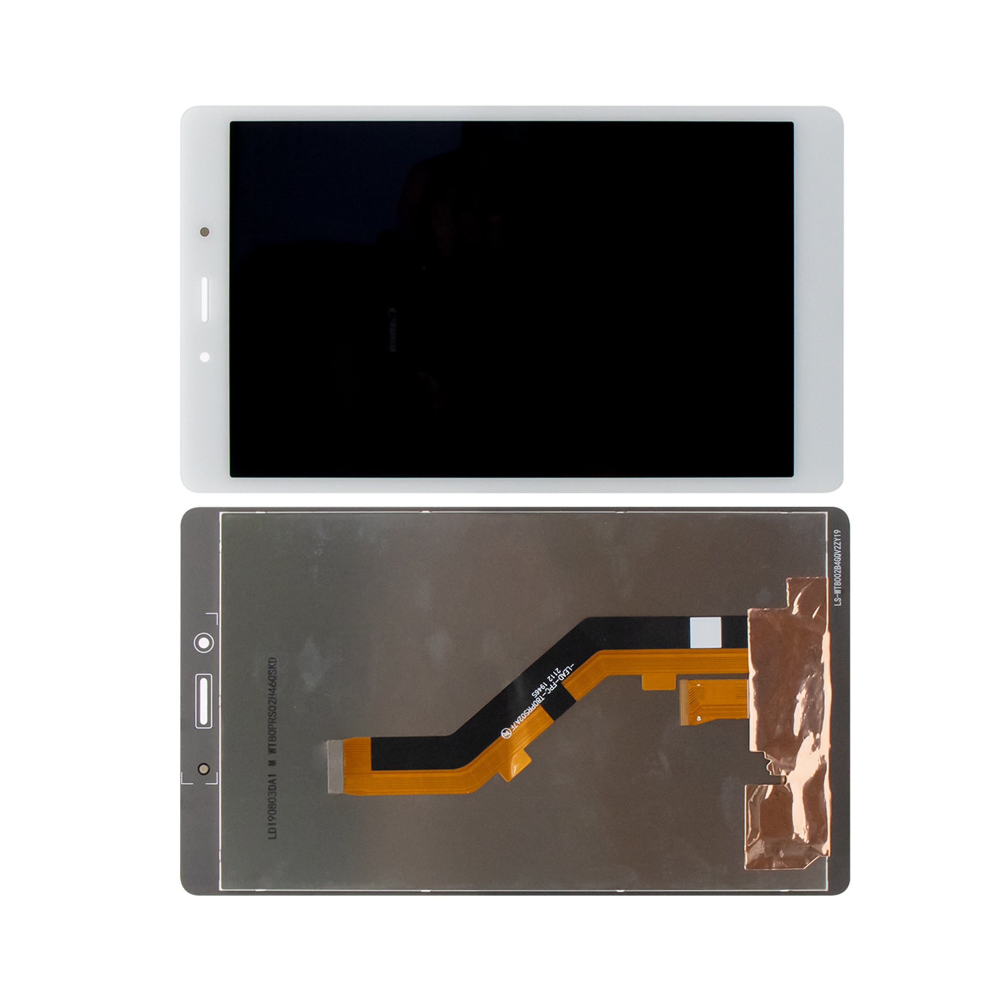 شاشة عرض وجهاز رقمي للتحويل (ديجتايزر) لهاتف Samsung Galaxy Tab A 8.0 (2019) T295 LTE بدون إطار، لون أبيض (OEM)