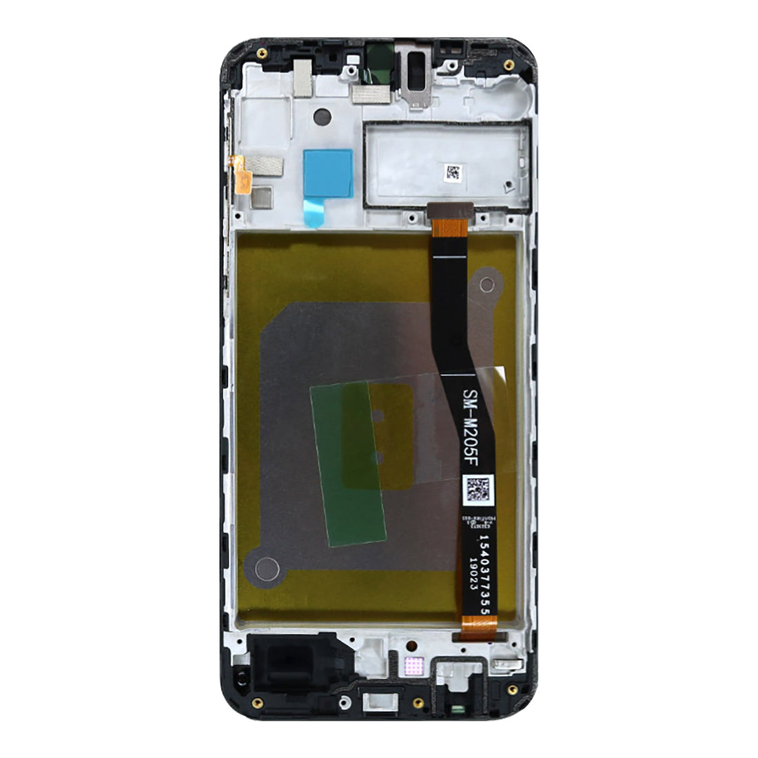 Ecrã e Digitalizador Samsung Galaxy M20 M205F com Chassi, Preto, Service Pack