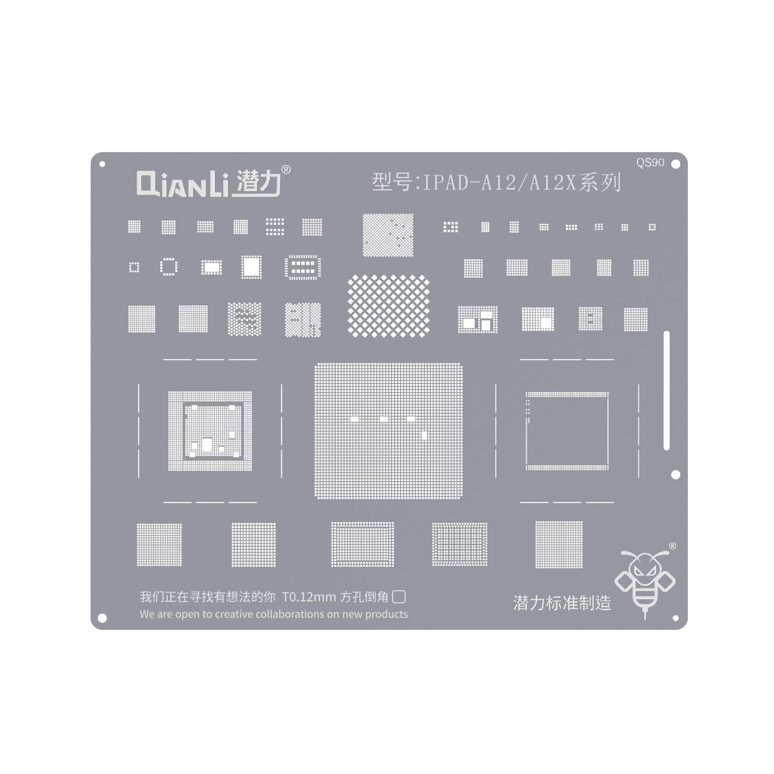 QIANLI Bumblebee Stencil QS90 For Apple iPad A12. A12X Series