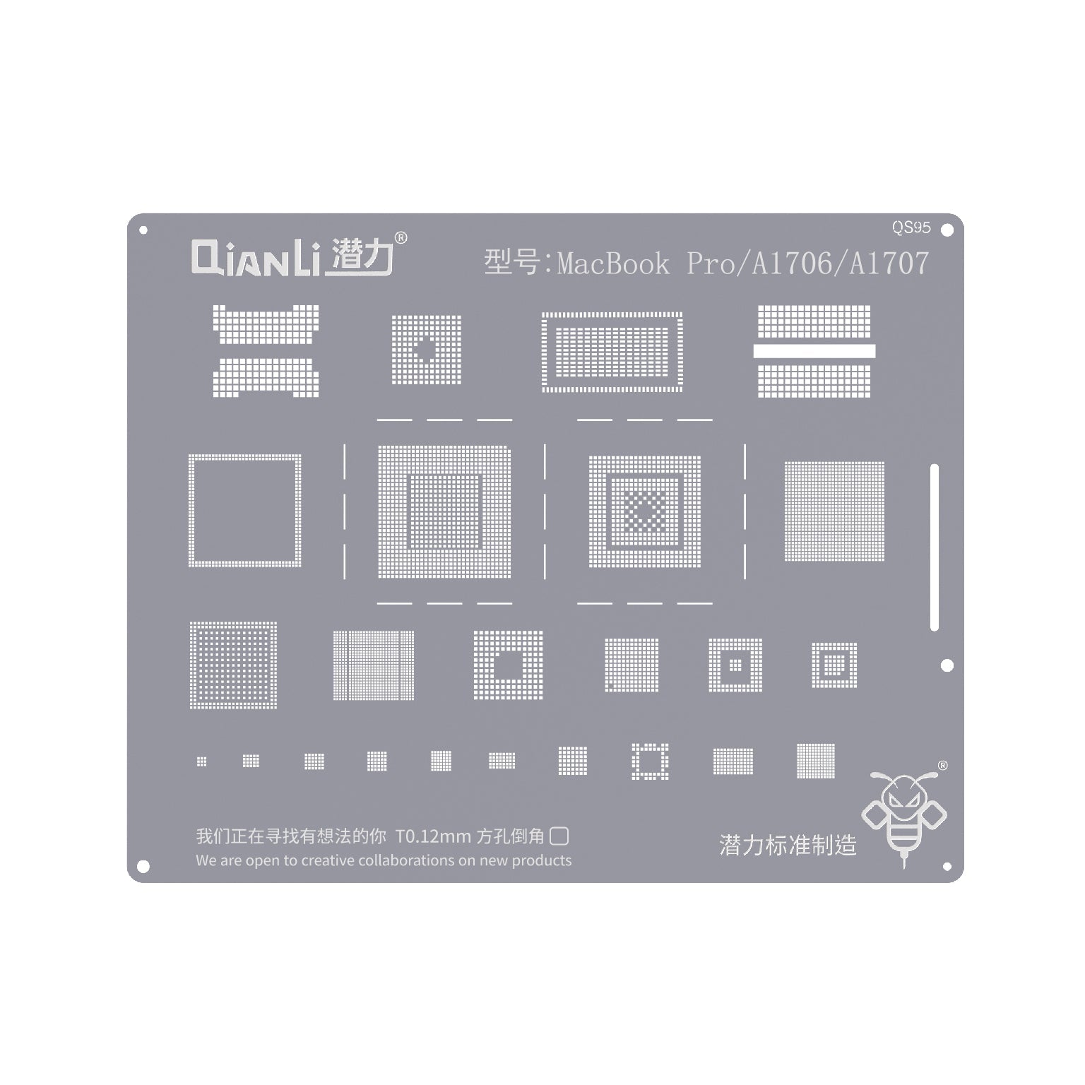 QIANLI Bumblebee Stencil QS95 For Apple MacBook Pro A1706.  A1707