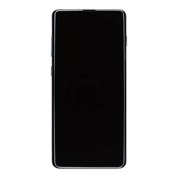 شاشة عرض وجهاز رقمي لهاتف سامسونج جالاكسي S10 بلس G975F مع إطار، لون أسود من Prism (عبوة خدمة)