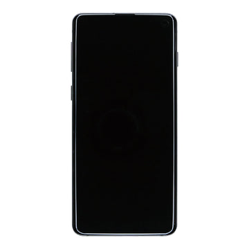 شاشة وديجتايزر لهاتف سامسونج جالاكسي S10 G973F مع إطار Prism Black (حزمة خدمة)