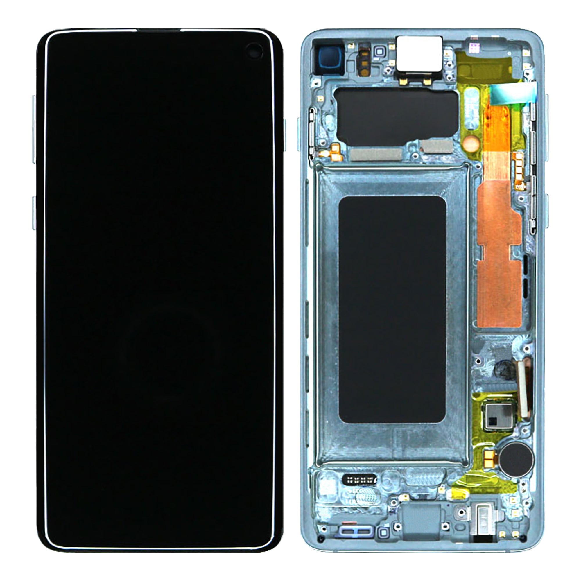 Samsung Galaxy S10 G973F Ecrã e Digitalizador com Aro Prism Green Service Pack