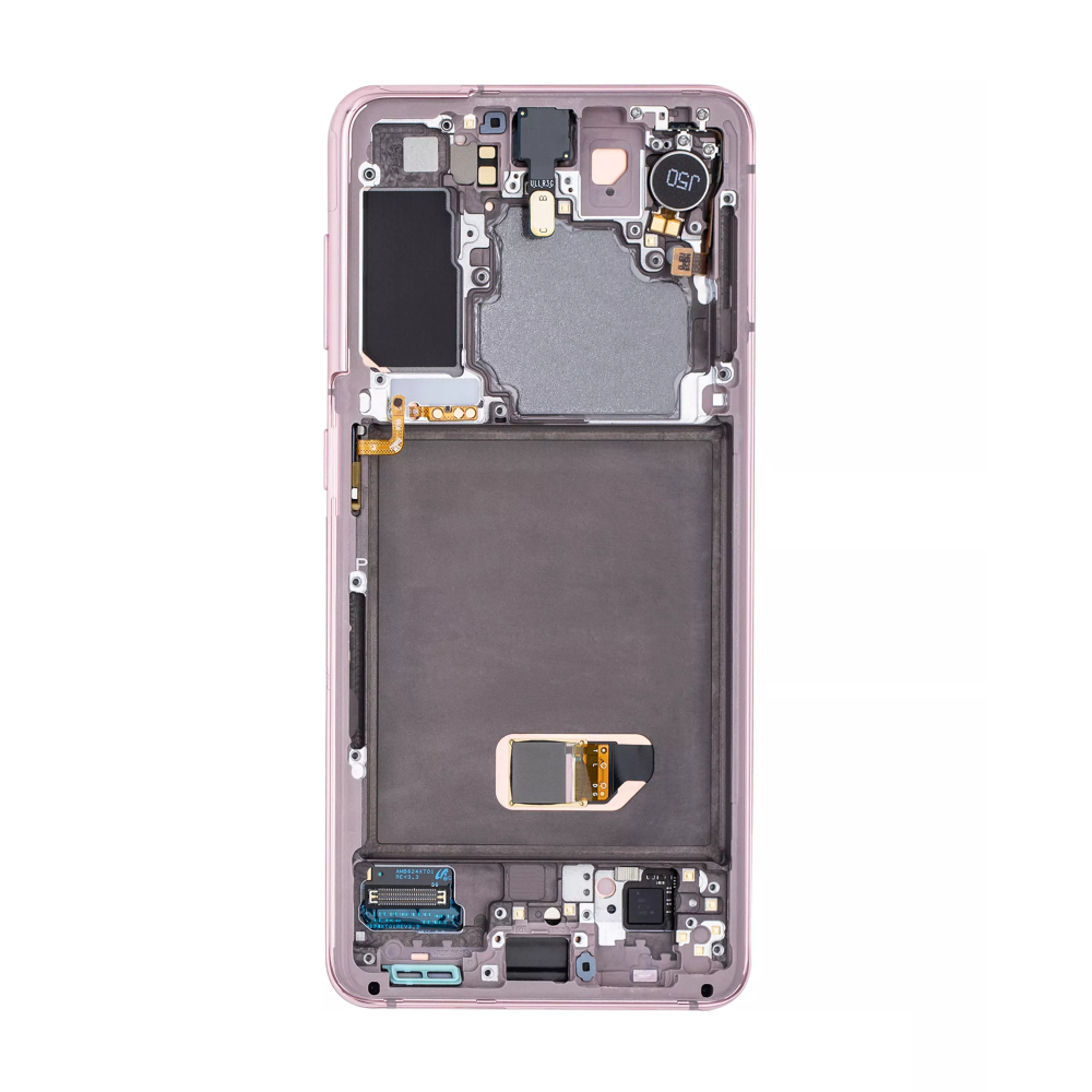 شاشة وهيكل محول رقمي (ديجتايزر) لهاتف سامسونج جالكسي S21 5G G991B لون بنفسجي فانتوم (عبوة خدمة)
