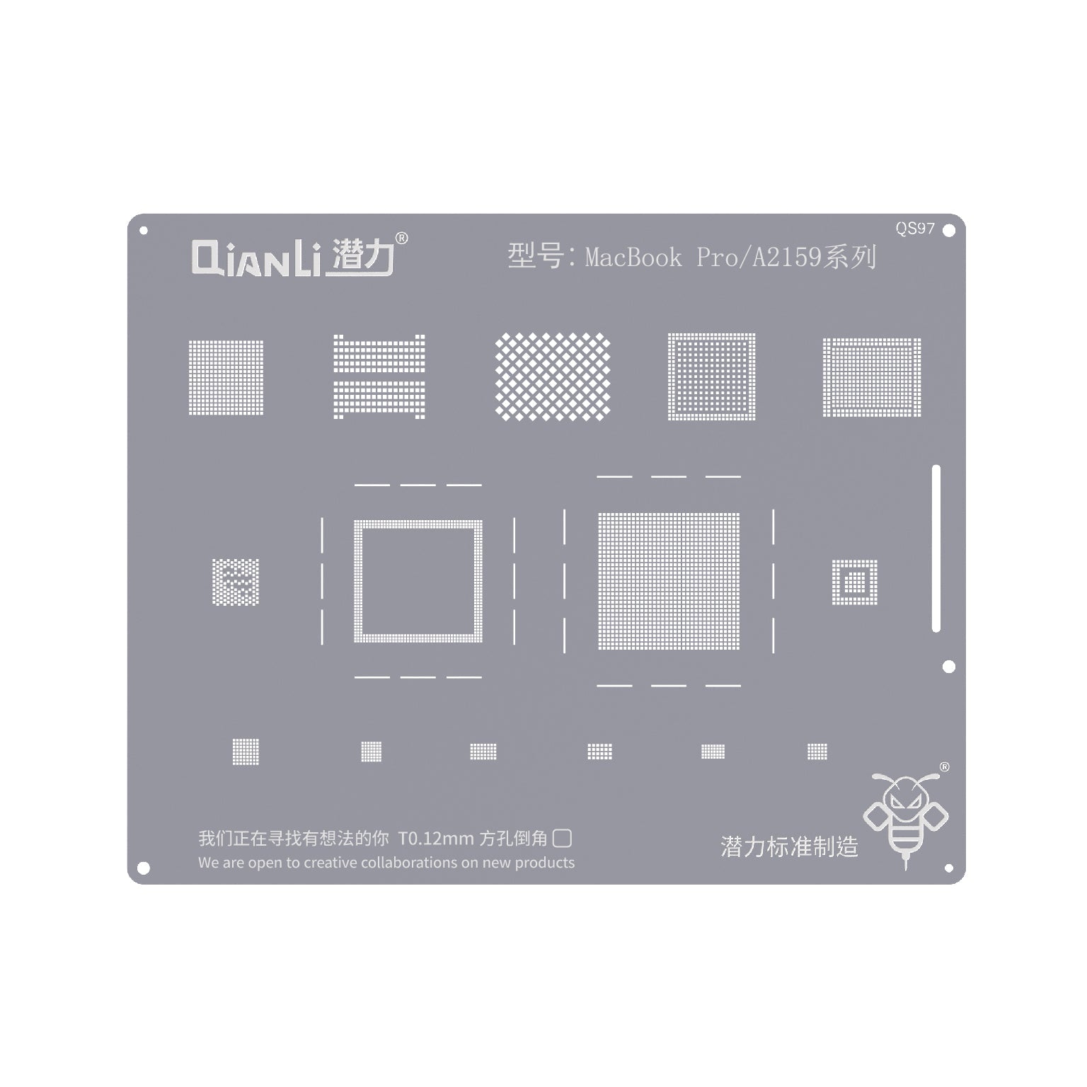 QIANLI Bumblebee Stencil QS97 For Apple MacBook Pro. A2159 Series