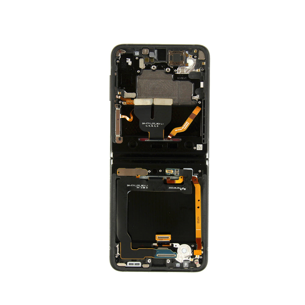 Samsung Galaxy Z Flip3 F711B Ecrã Principal e Digitalizador com Aro Phantom Black Service Pack