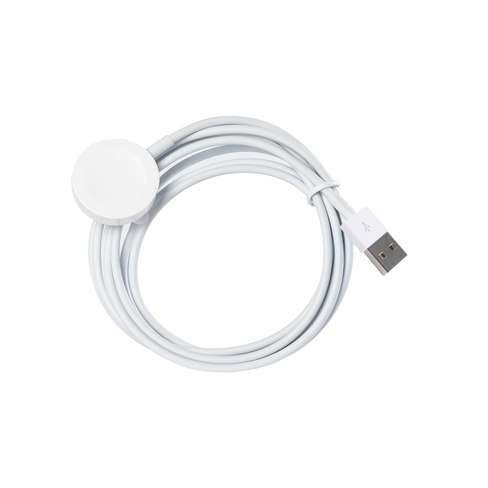 لـ Apple Watch Series كابل شحن مغناطيسي من USB-A بطول 100 سم أبيض في علبة البيع بالتجزئة