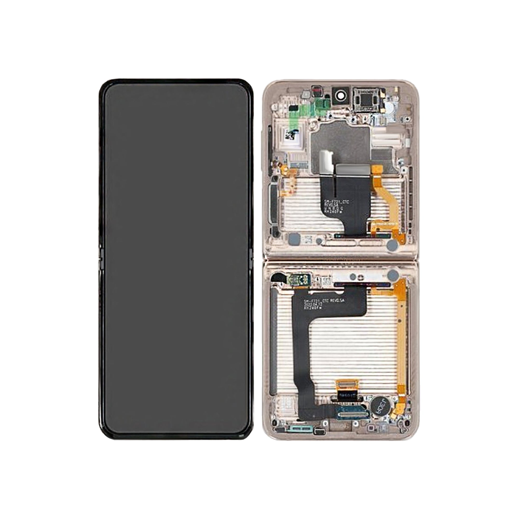 Samsung Galaxy Z Flip4 5G F721B Main Display And Digitizer With Frame Yellow Service Pack