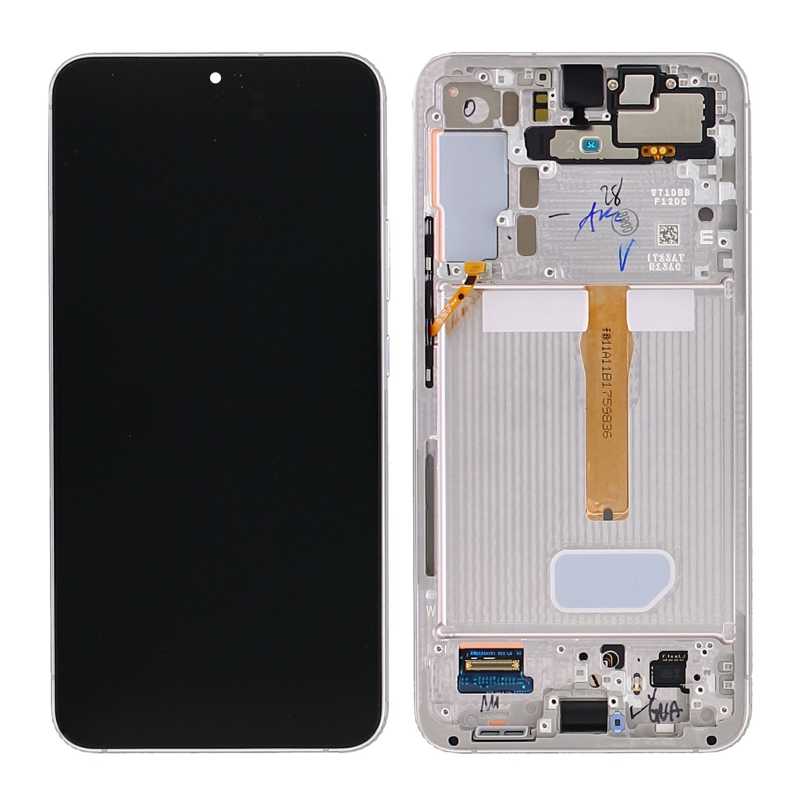 Samsung Galaxy S22 Plus S906B Display And Digitizer With Frame Phantom White.Cream.Sky Blue Service Pack