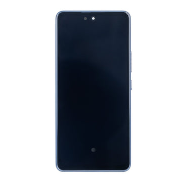 شاشة عرض وجهاز رقمي لهاتف Samsung Galaxy A53 5G A536B مع إطار أزرق من نوع Soft-OLED