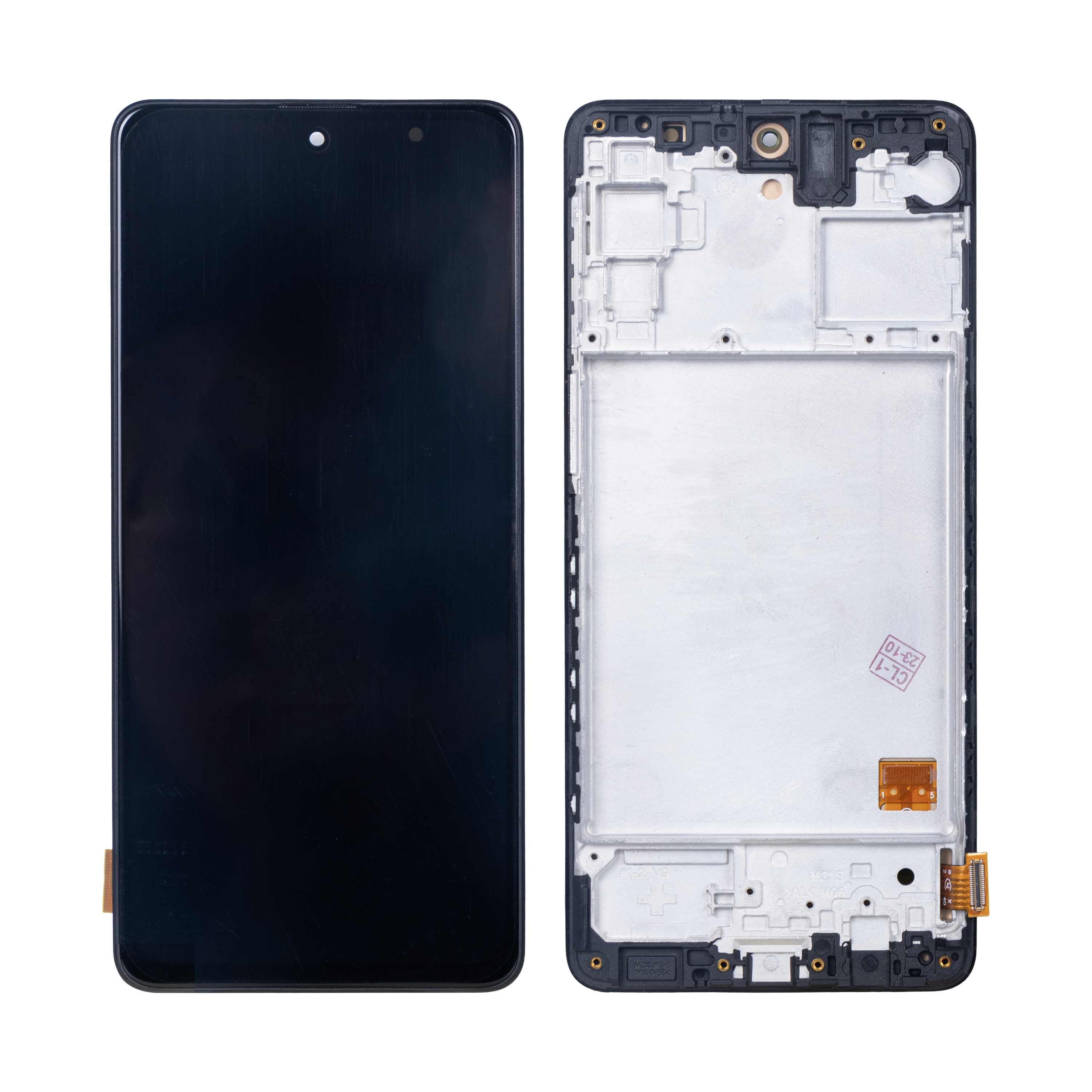 شاشة عرض وديجيتيزر سامسونج جالاكسي M31s M317F مع إطار أسود من نوع Soft-OLED