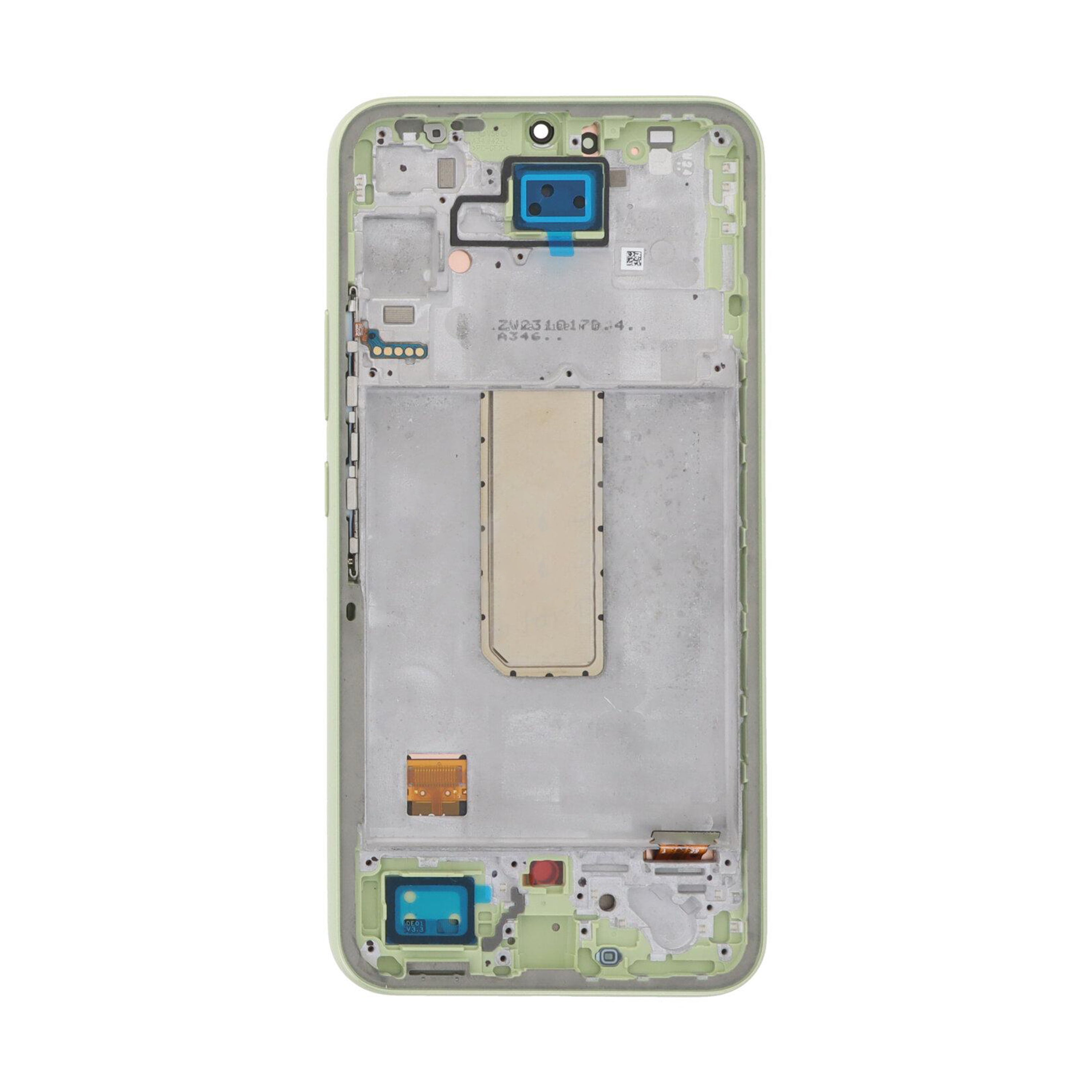 شاشة عرض ومحول رقمي سامسونج جالكسي A34 5G A346B مع إطار، أخضر ليموني، سوفت-AMOLED