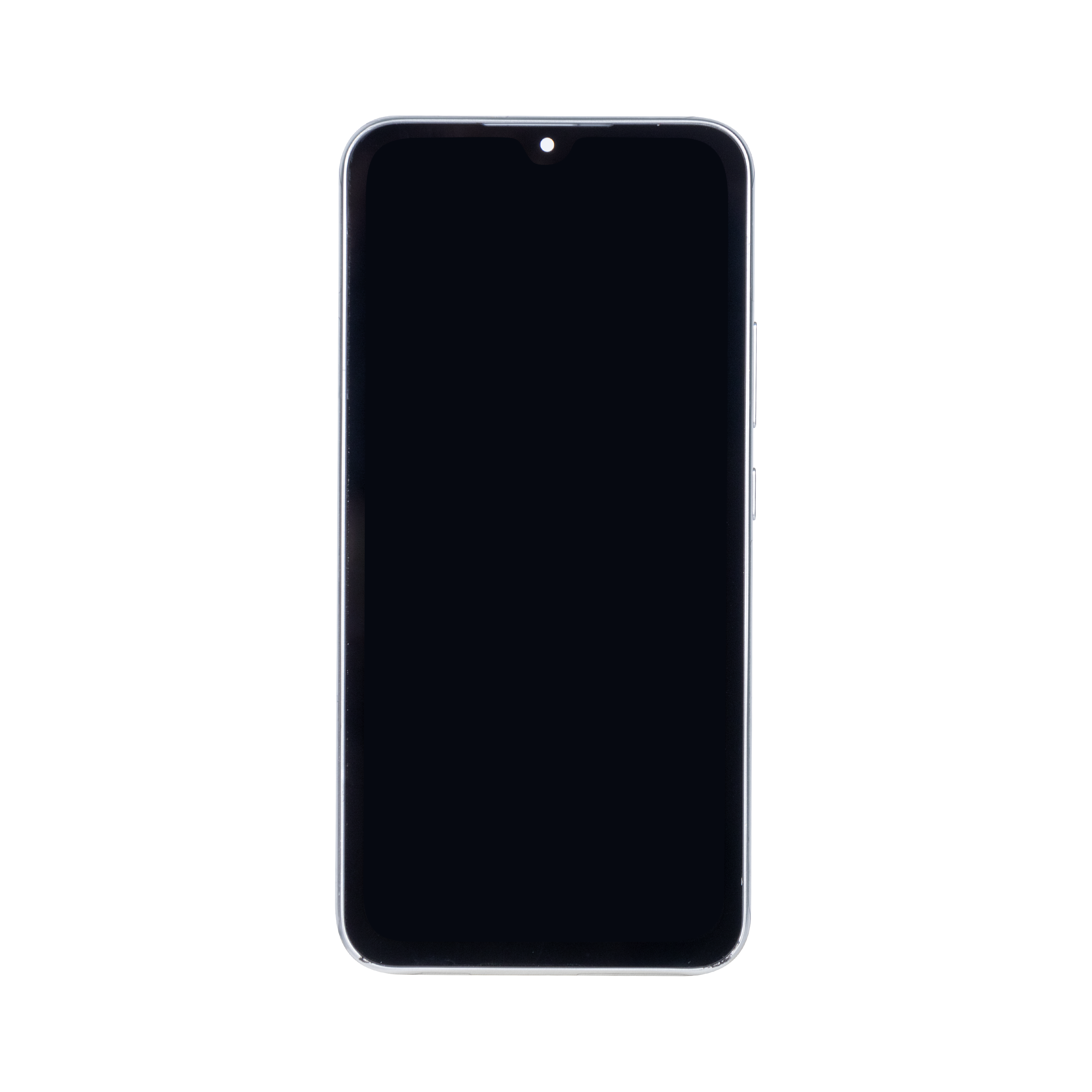 شاشة وهيكل ديجتايزر لهاتف سامسونج جالاكسي A34 5G A346B مع إطار فضي، شاشة OLED مرنة