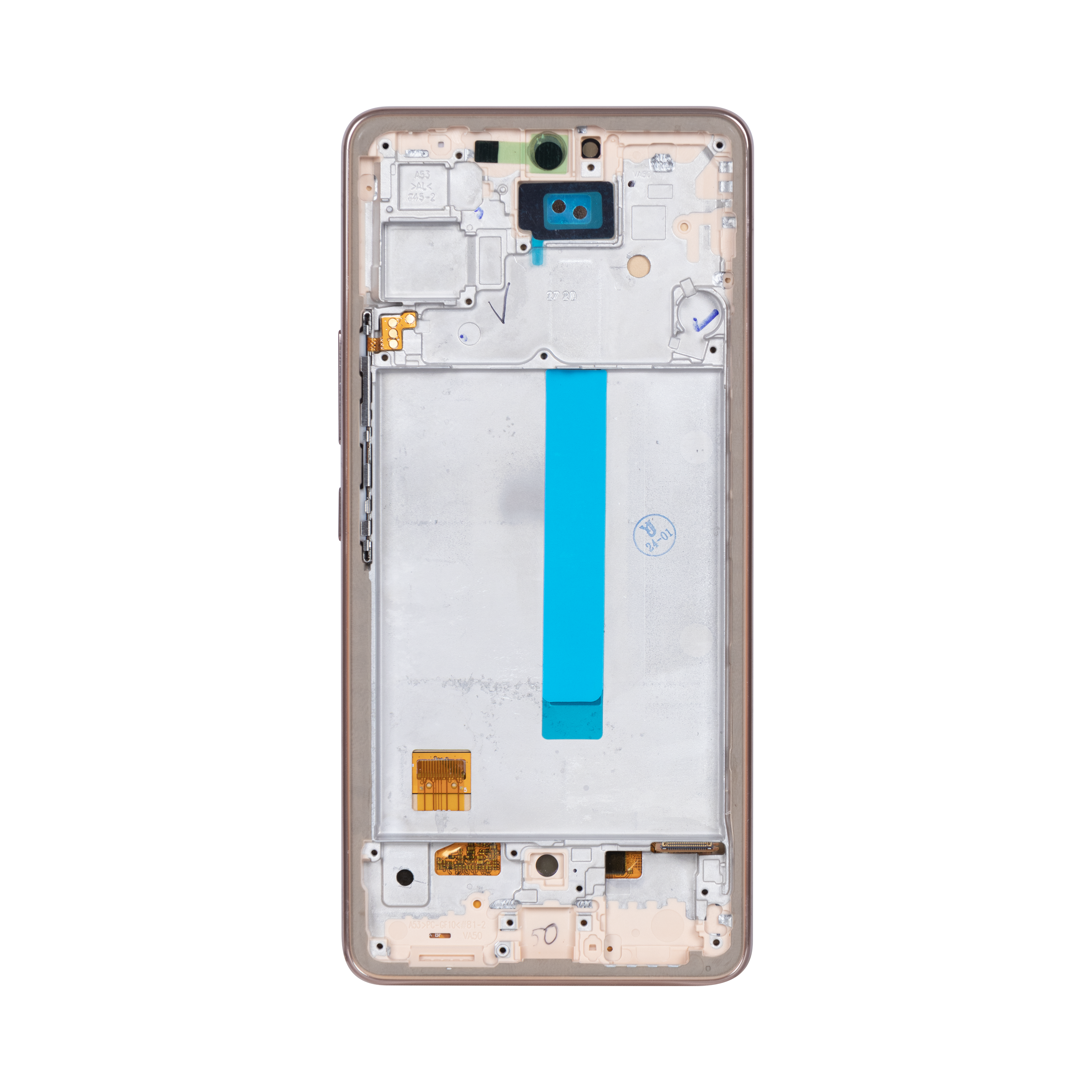 Samsung Galaxy A53 5G A536B Ecrã e Digitalizador com Armação Peach Soft-OLED