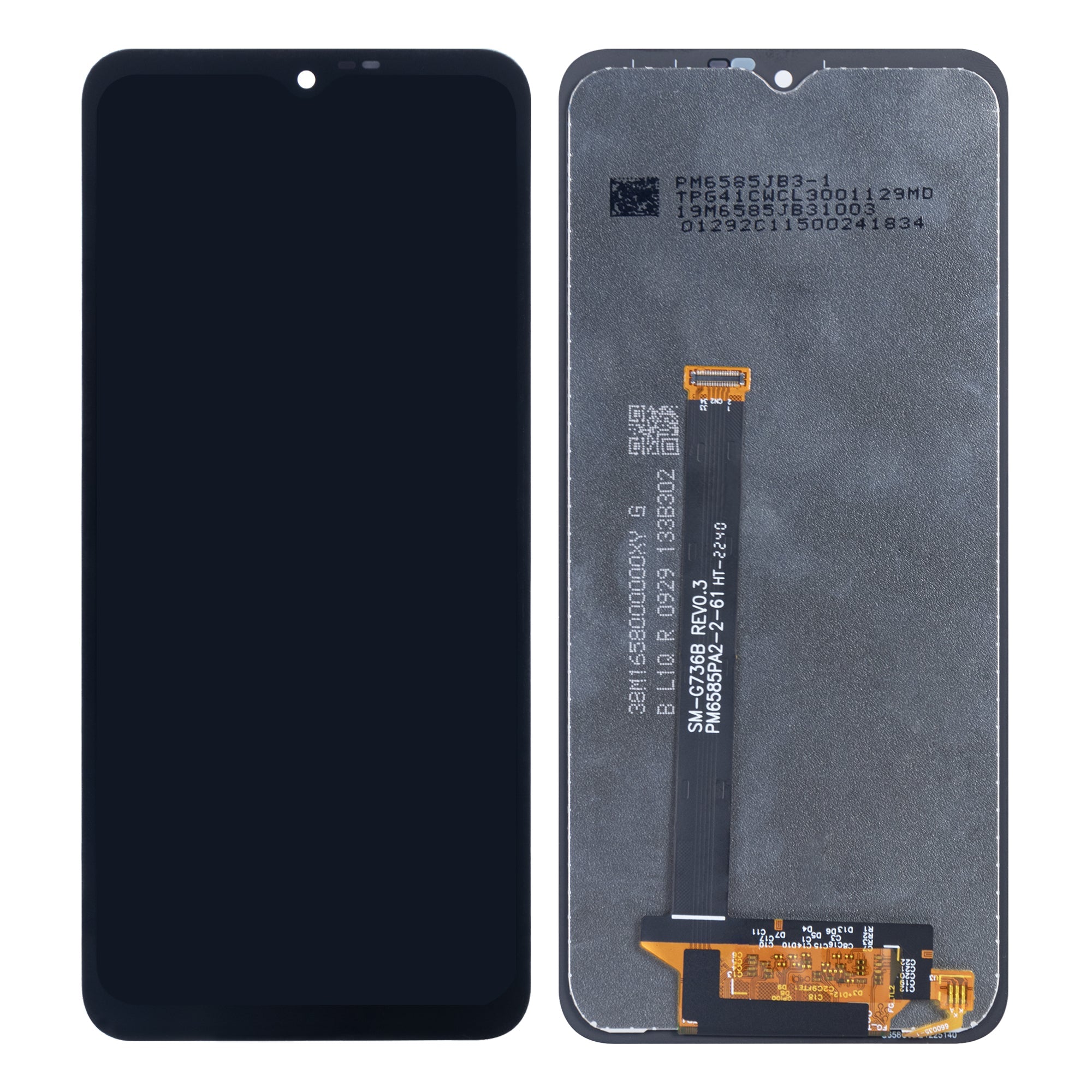 Samsung Xcover 6 Pro G736B شاشة وديجيتيزر بدون إطار أسود Soft-OLED